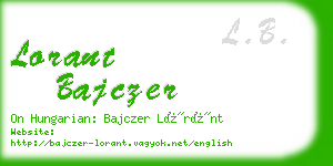 lorant bajczer business card